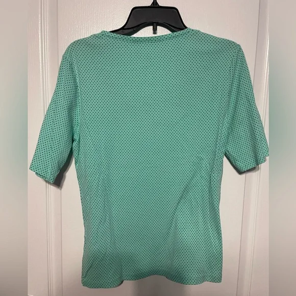 Tommy Hilfiger polka dot mint green tee size large - Picture 2 of 2